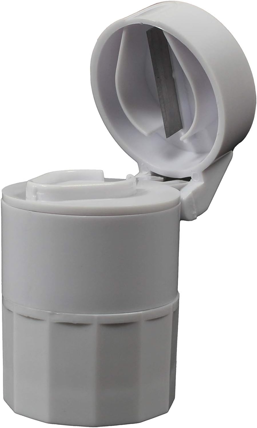 TOP Med Pill Grinder, Pill Box and Splitter 1 Count, Grey
