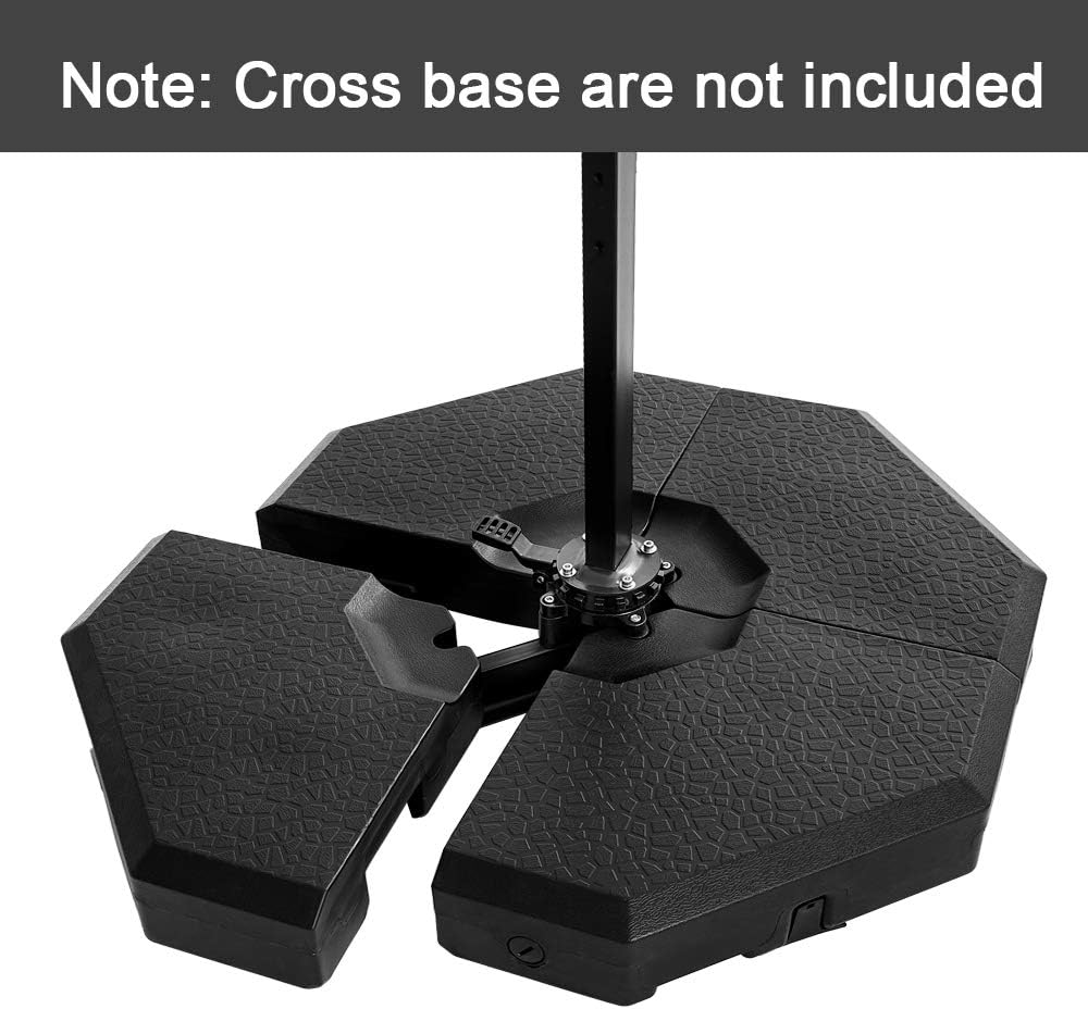 Amazon Com Papajet Cantilever Offset Umbrella Base Plate Set 4 Piece Sand Water Filled Octagon Weight Patio Umbrella Weights Max Capacity 352lbs Pack Of 4 Garden Outdoor