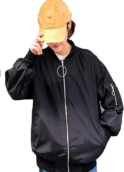 Amazon Alppv レディース Ma 1 アウター ジャンパー 秋 春 薄手 ジャケット レディース パーカー Ma 1 おしゃれ シングル 長袖 無地 ブルゾン レディース ファッション 韓国風 Ma 1 トップス コート ジャケット 通販