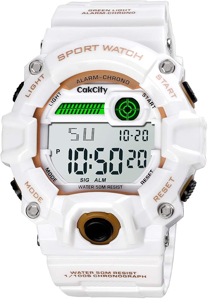 Boys Camouflage LED Sport Watch,Waterproof Digital Electronic Military Wrist Kids Sports Watch with Silicone Band Luminous Alarm Stopwatch Watches: Watches