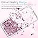 iPhone 5C Case,iPhone 5C Liquid Case with HD Screen Protector for Girls Women,LeYi Cute Design Shiny Glitter Moving Quicksand Clear TPU Protective Phone Case Cover for Apple iPhone 5C ZX Rose Gold