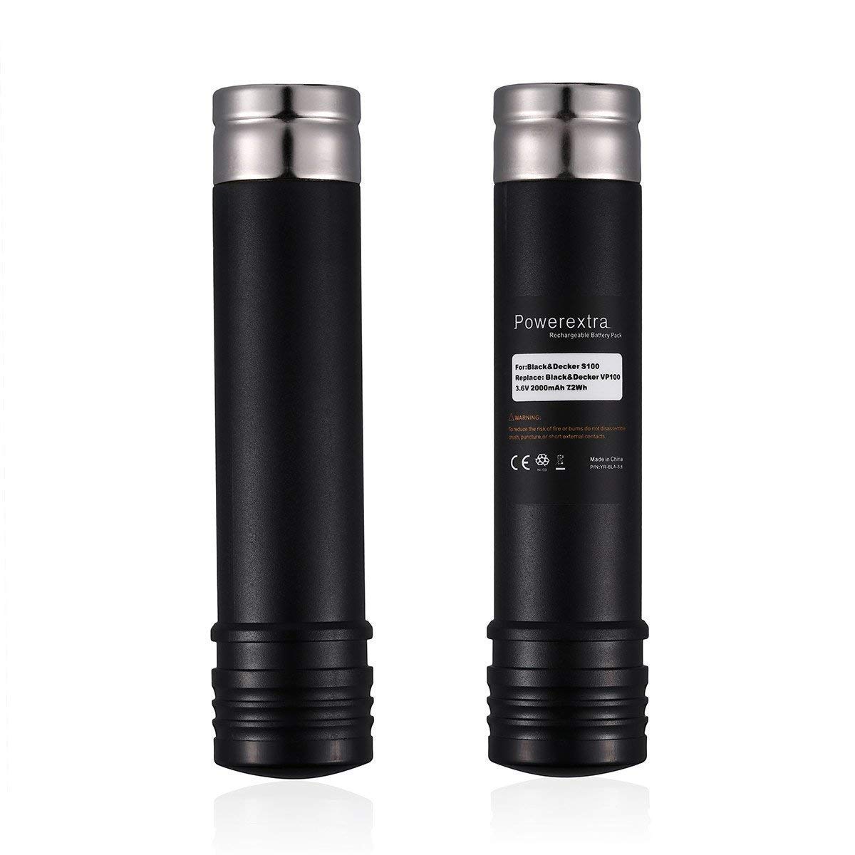 Powerextra 2.0Ah 3.6V 2 Pack Replacement Battery for Black&Decker Versapak Vp100 Vp105 Vp110 Vp142 Vp143 Vp7240 Sears-Craftsman Pivot180 PLR36NC S100 S110 151995-03 387854-00 383900-03