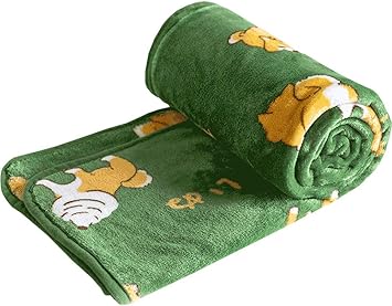 Fuyu Shiba Inu Throw Blanket Puppy Cartoon Dog Warm Fuzzy Soft Blanket