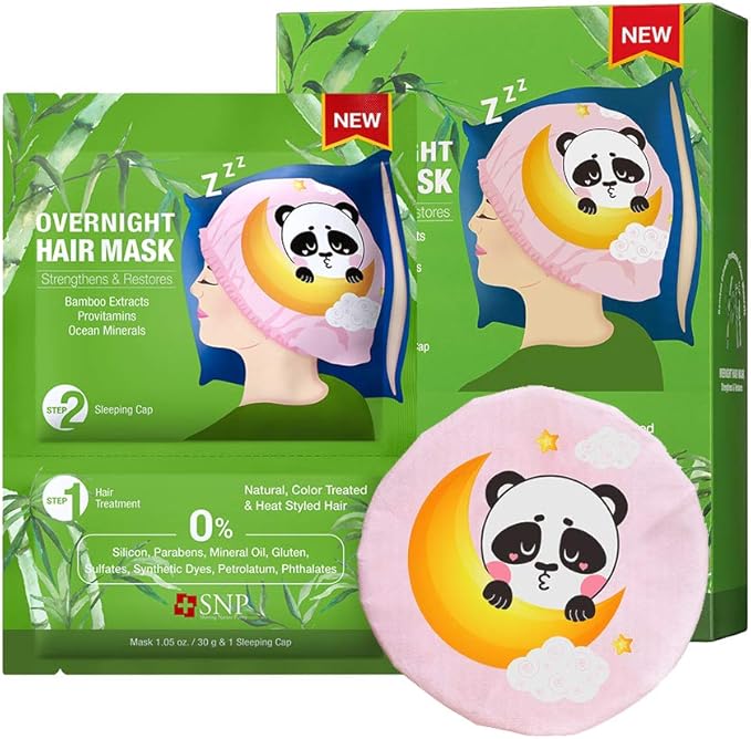 SNP Korean Moisture Hair Mask, Overnight Hair Masque, Ultimate