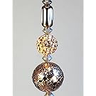 Modern Copper Metal Cutout & Faux Rhinestone Ceiling Fan Pull Chain