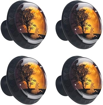Drawer Knobs Glass Round Kitchen Cabinet Cupboard Dresser Pull