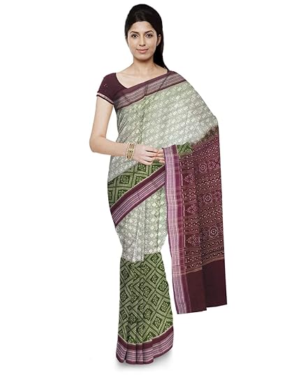 Odisha Handloom Ikkat Womens Cotton Saree (Multi-Coloured, orissa art 28)