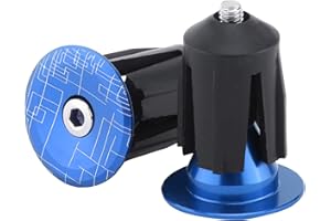 Tissting 1 Pair Bike Bar Ends Plug Aluminum Alloy Expansion Adjustable Bicycle Handlebar End Caps for 15.9‑21.4mm ID Handlebars BMX MTB Road Bike