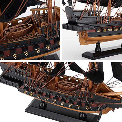 HKX Modellschiff Holz Segelboot Druckguss Modell Holz Segelboot Modell, Erwachsene Sammlerstücke und Geschenke, 38,1 x… – Bild 7