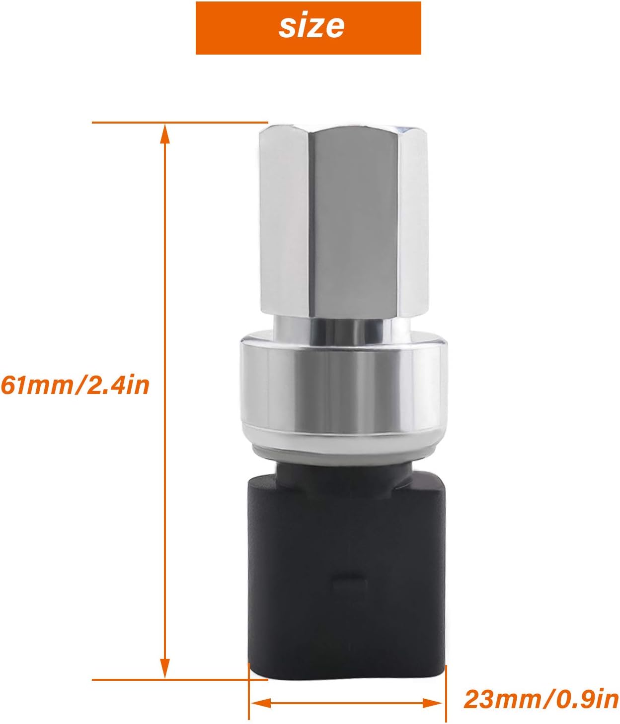 YINETTECH Air Conditioning A/C Pressure Switch Sensor 1K0959126E 5K0959126 Compatible with Golf Compatible with Beetle Compatible with A3 Q3 Q7 Vehicle Replacement Parts - Image 5