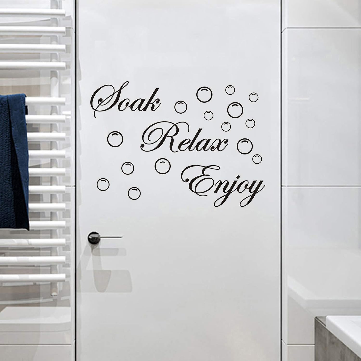 Quanyuchang Soak Relax Enjoy Wall Decal Vinyl Stickers - Image 4