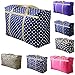 Tear Resistant 120L 600D Oxford Ultra Size Storage Bag Extra Large with Reinforced Handles for Duvets, Bedding, Clothes Collection, Water and Moisture Resistant (Polka Dot)