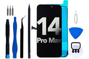IGLOFIX for iPhone 14 Pro Max Screen Replacement kit, 6.7" LCD Display 3D Touch Digitizer Assembly with Frame Adhesive and Repair Tools Compatible with A2651 A2893 A2896 A2895 A2894