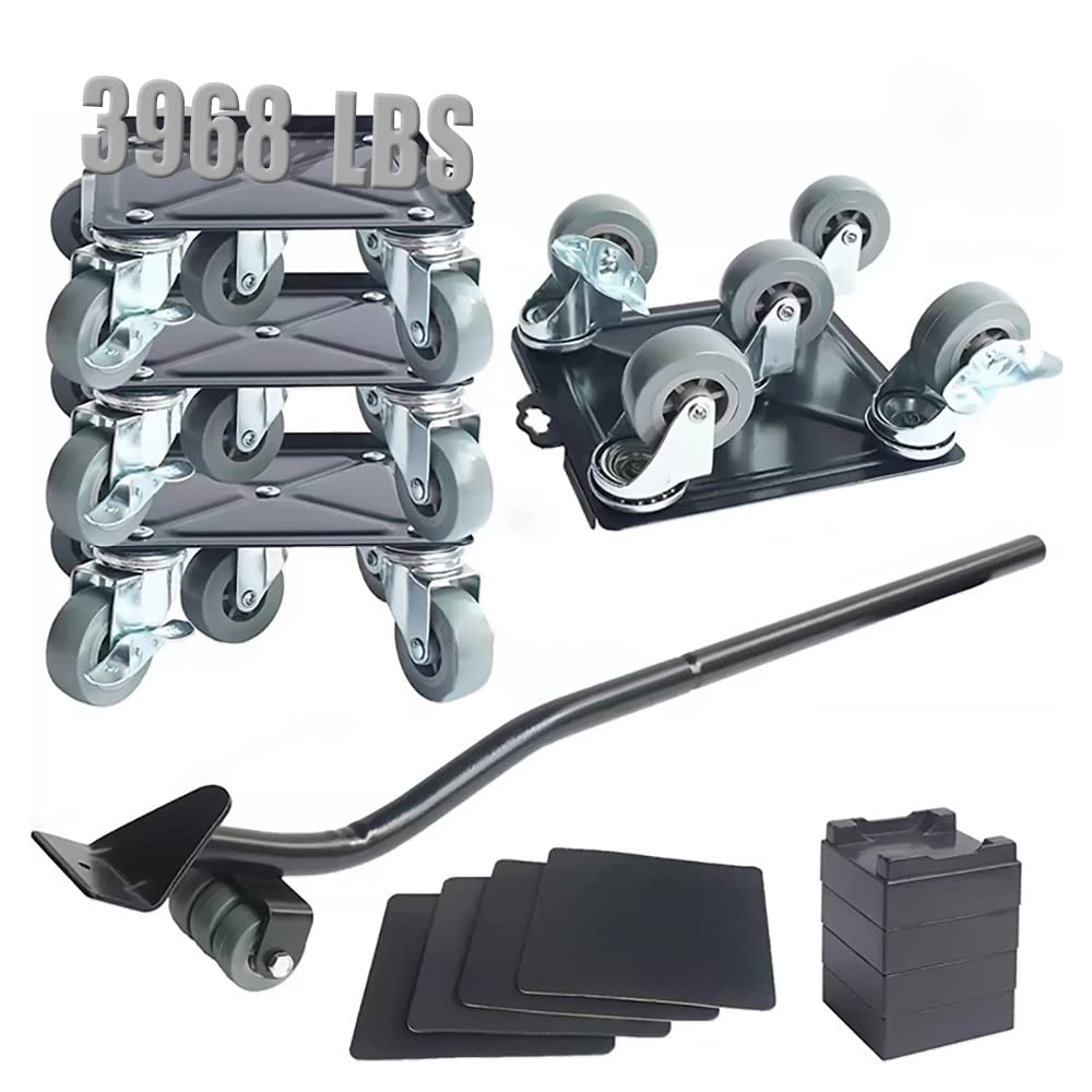 DUEBEL Lifter Furniture Sliders for Hardwood Floors Jack Furniture Dolly Appliance Dolly for Moving Pads Furniture Movers Sliders 3968LBS 1800KG