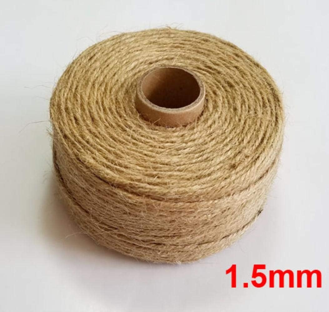 LAIY 1Mm 5Mm Jute Rope Twine Macrame Cords Decoration Handmade DIY,1.5Mm