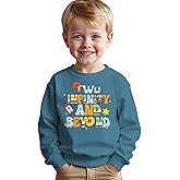 GLIGLITTR 2nd Birthday Sweatshirt for Boy Space Cartoon Graphic Birthday Outfits Two Year Old B-Day Party Long Sleeve Shirt
