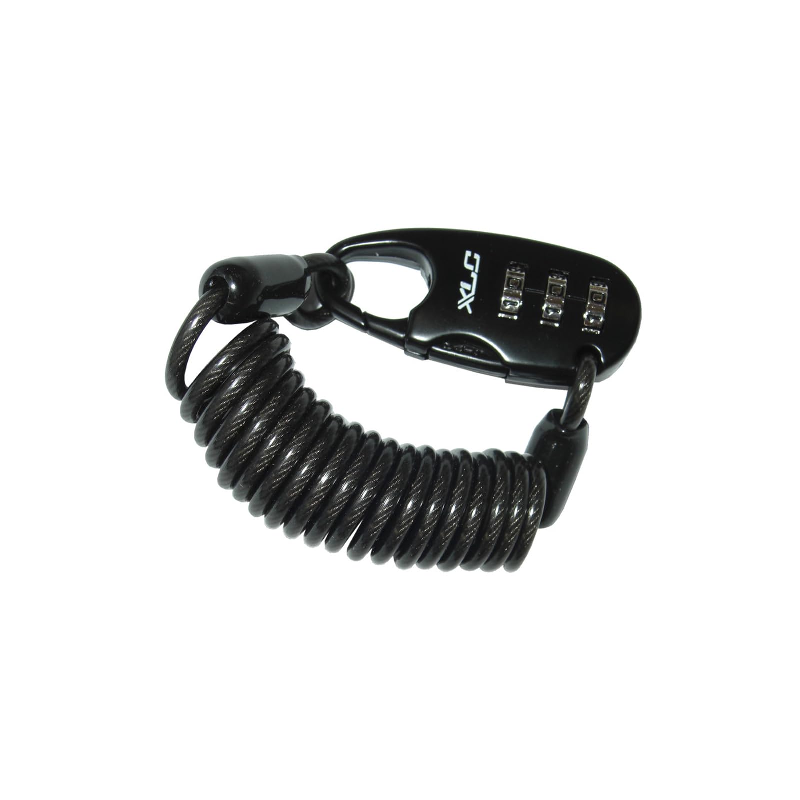XLC Unisex - Adult LO-L05 Scareface Combination Coiled Cable Lock Black 1200mm