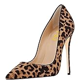 FSJ Women Sexy Leopard Printed Dress Shoes Pointy Toe High Heels Stilettos Pumps Party Formal Shoes Size 4-15 US