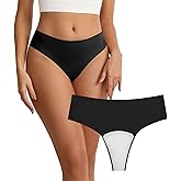 Wezest Camel Toe Cover Thong/Camel Toe Concealer Underwear/CamelToe Hider Built in Crotch Panel to Hide Feminine Lines