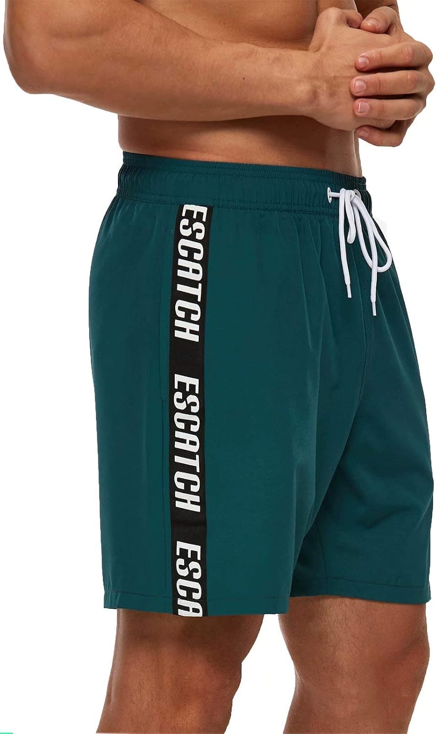 Tyhengta Mens Stretch Swim Trunks Quick Dry Beach Shorts with Zipper