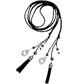 Hedyzone Women's Waist Belts Woven Tassels Chain Belt Skinny Rope Belt for Skirt Dress Boho Style