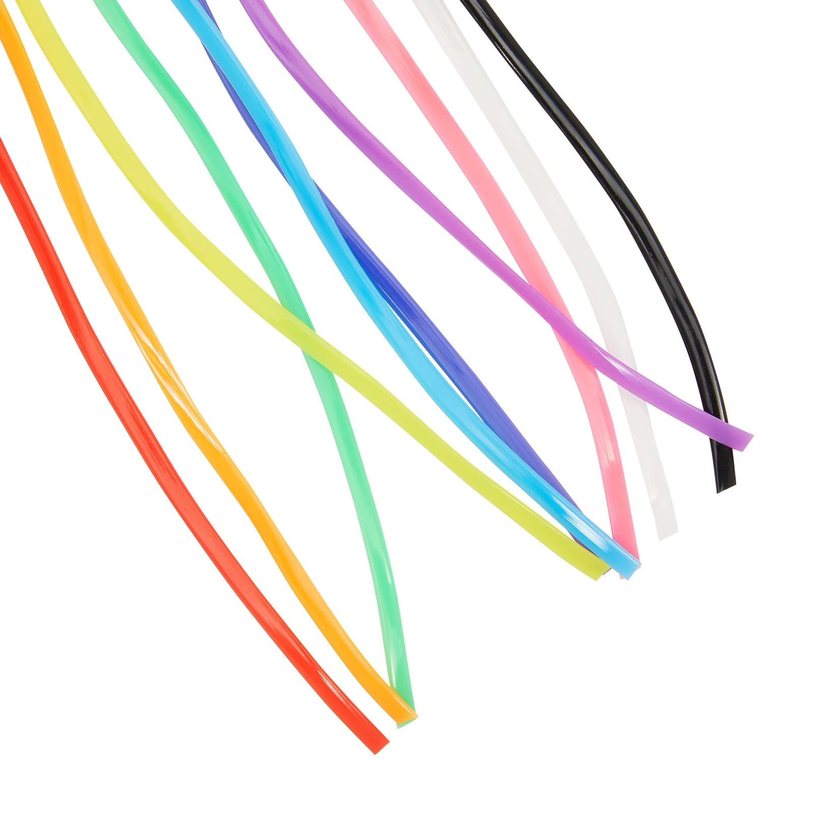 Juvale Lanyard String Kit - 10 Spools x 50 yd Rainbow - 2.5 mm x 1 mm Plastic Lacing Cord - Gimp & Boondoggle String for Bracelets, Keychains & Necklaces