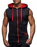 LemonGirl Men's Bodybuilding Sleeveless Hoodie Gym