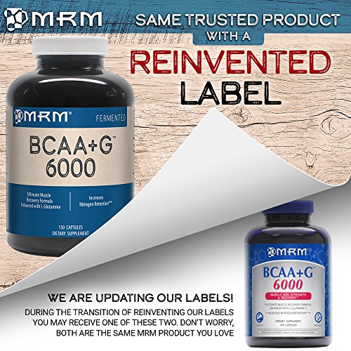 MRM - BCAA+G 6000, Ultimate Muscle Post-Workout Recovery Formula , Supports Muscle Size & Strength, Recovery, Reduces Fatigue & Muscle Soreness (150 Capsules)
