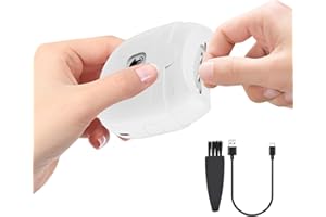 ERDFCV Electric Nail Clipper, 2 Speeds Automatic Electric Nail Trimmer for Adults Seniors Baby Children with LED Light, Rechargeable Electric Nail Clippers for Men Women Kids, Electric Finger Toe Nail Cutter