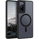 DUEDUE for Samsung Galaxy S20 FE Case Magnetic[Compatible with Magsafe], Translucent Matte Back Full Body Protective Cover Anti-Scratch Shockproof Phone Case for Samsung S20 FE 4G/5G, Black