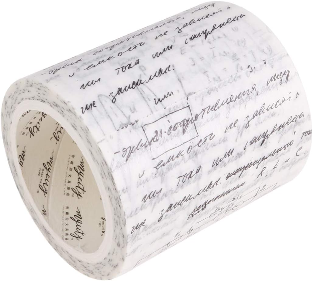 SUPVOX Vintage Washi Tape Decorative Wide Washi Masking Tape for DIY Scrapbooking Art Crafts 50mm, Picture 3, 5*800cm - Image 4
