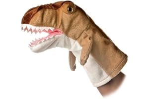 Aurora® Interactive Hand Puppet T-Rex Stuffed Animal - Storytelling Adventures - Playful Learning - Brown 10 Inches