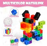 HOTUT 100 Pcs Maths Cubes with 10 Colours Linking Blocks 2 cm view 4