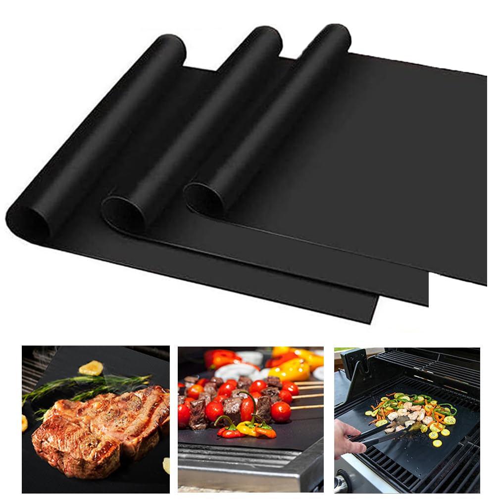 Oven Liner, Reusable Non-Stick Oven Mats, 40cm x 33cm, Set of 2, Teflon Oven Liners for Bottom of Oven,BBQ Mats,Baking Mat, Oven Protector Sheets