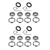 Pack of 4 Trailer Axle Hub Wheel Bearing Kits L44643 L44610 | Fits for 1'' 2000-2200 Lbs Trailer Axle, 12192TB Grease Seals OD 1.980''