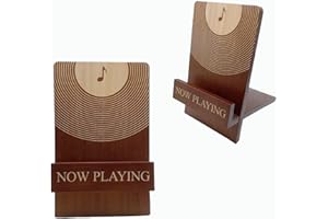 LONG TAO Wooden Vinyl Record Stand Display Holder Storage Shelf for LP Albums CDs and Turntable Accessories Retro Style Music
