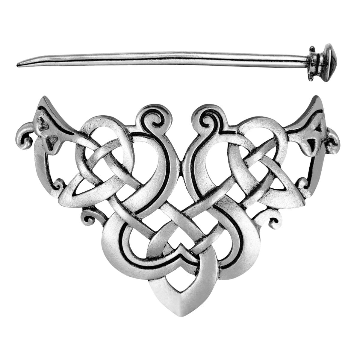 Lurrose Viking Dragon Hairpins Vintage Metal Hair Stick Minimalist Knot Hair Slide Viking Accessories for Women Girls