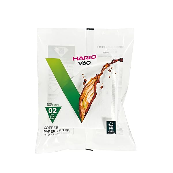 HARIO V60 PAPER COFFEE FILTER, SIZE 02, WHITE,...