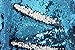 18-Inch Howarmer Cotton Reversible Sequins Mermaid Pillow Cases Magic Sequin (18x18-Inch, Blue-Silver)
