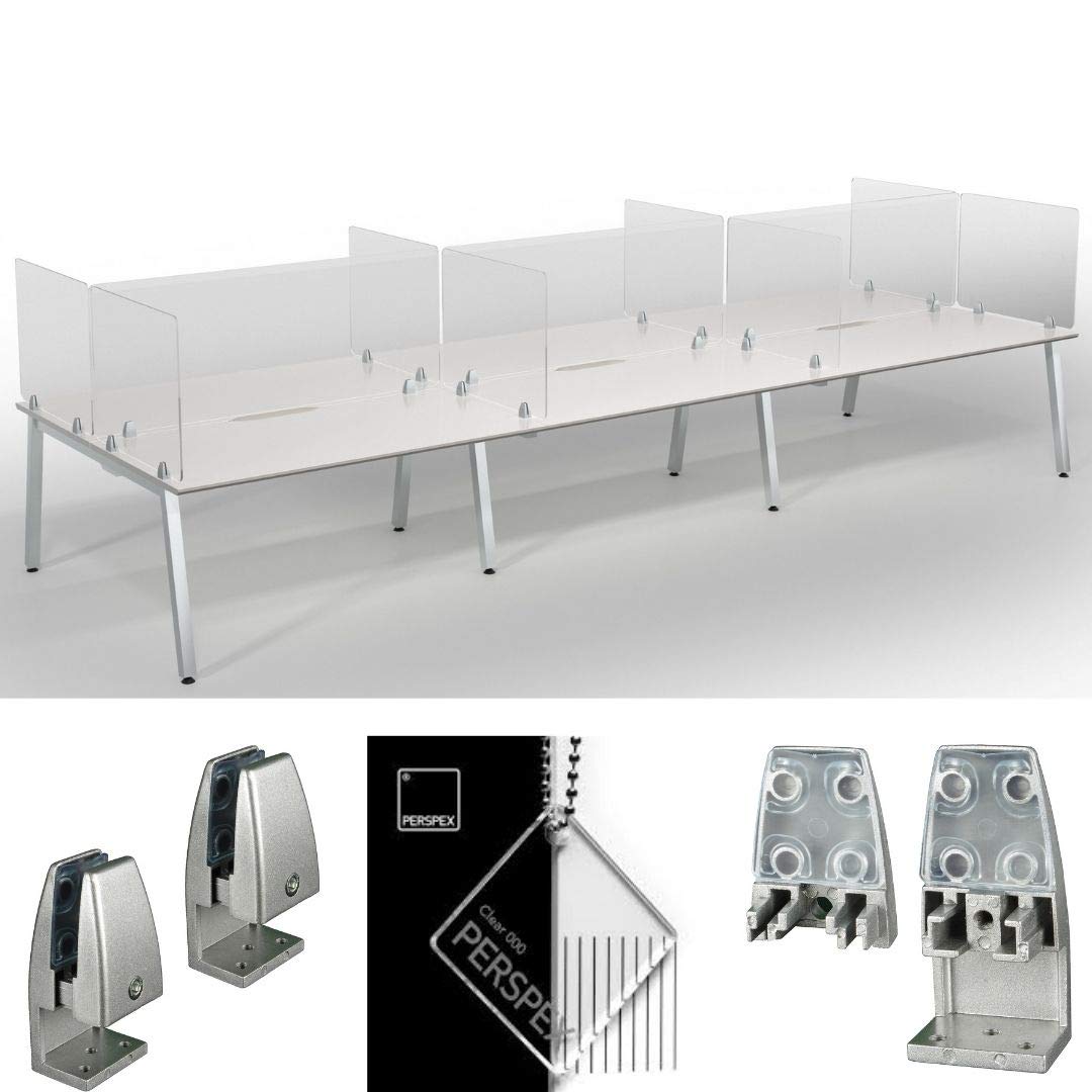 Sneeze Guard Perspex Clear Desk Partition Dividers 1000x500x3mm Acrylic