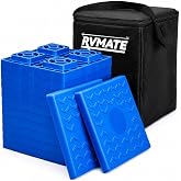 RVMATE 12 Pack RV Leveling Blocks, Camper Trailer Leveling Blocks | Levelers for RVs, Reduce Trailer Movement, Trailer Leveling Blocks，RV Leveling System Great for Single and Dual Wheels