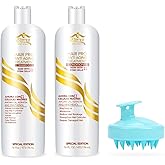 Eternal Spirit Beauty Hair Pro Anti-Aging Treatment Shampoo 16 oz and Conditioner 16 oz, Free Scalp Massager Shampoo Brush. with Swiss Stem Cells.