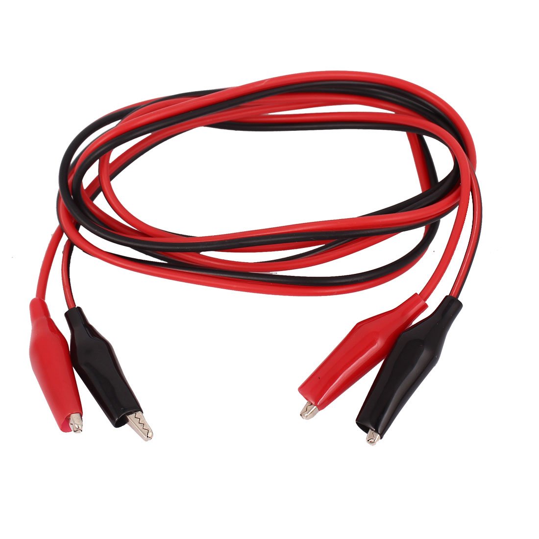 Sourcingmap Electrical Connector 4 Alligator Clip Insulated Test Lead Cable 1.3 Meter