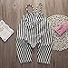 Baby Girls Camisole Black and White Vertical Striped Harem Pants Romper Onesie (1-2years)