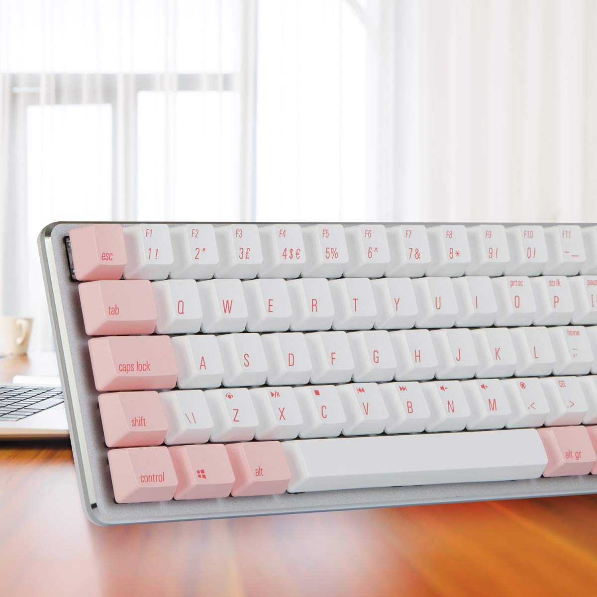 Keyboard Computer 69 Mua Qisan Wired Mechanical Gaming Keyboard PBT Keycaps 69 Keys Gateron ...