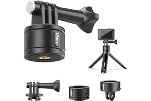 ULANZI SELECT Tripod Mount Accessories for Gopro Hero - Go Quick II Basic Set Magnetic Quick Release Adapter for Tripod/Bike/Helmet/Clamp Clip Mount/Suction Cup Compatible with Gopro 10 9 8 7 6 5 Black insta360