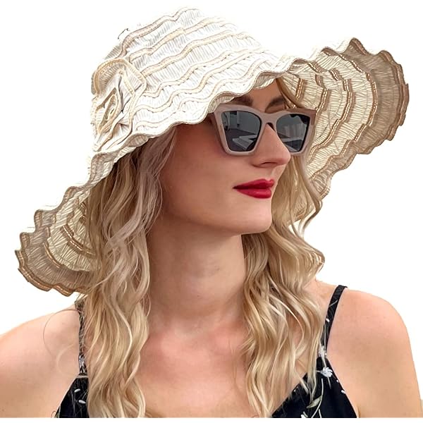 Women Folding Vintage Outdoor Sun Hats for Beach Garden  display picture 1