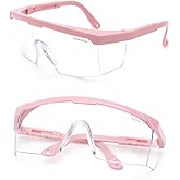 UKNOW Safety Glasses 2 Pack - Anti Fog Safety Goggles ANSI Z87.1 - Adjustable Protective Eyewear - Clear Lens Lab Goggles