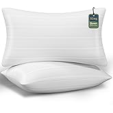 LOVELYREST King Size Pillows Set of 2, King Pillows 2 Pack with Adjustable Down Alternative Polyester Fiber Fill, Hotel-Quality Comfort for Side, Back & Stomach Sleepers
