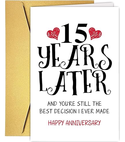 Amazon.com : OystersPearl 15th Anniversary Card - 5475 Days